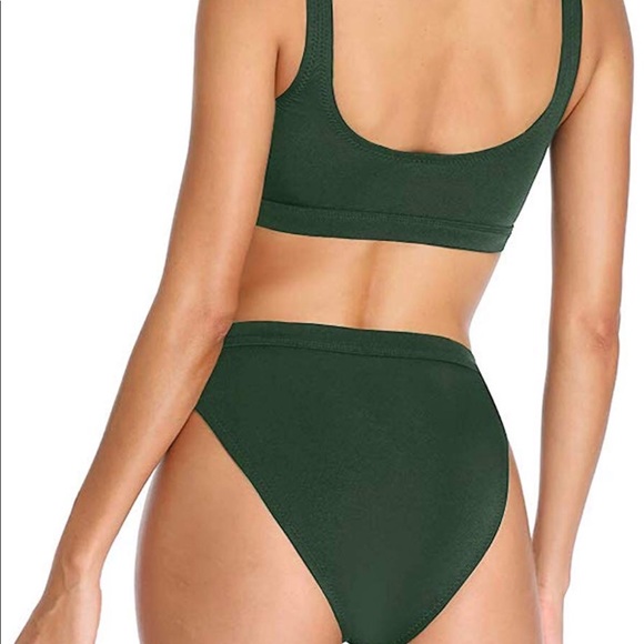 Green high Rise Cheeky Bikini Set - Picture 2 of 5